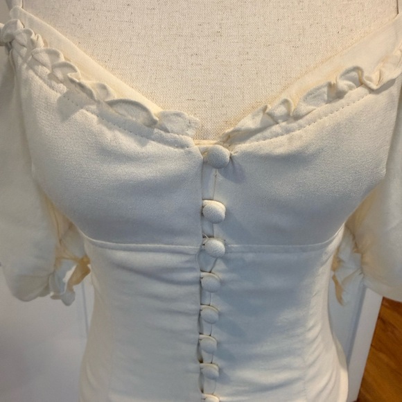 Reformation White Off-Shoulder Blouse - Picture 4 of 10